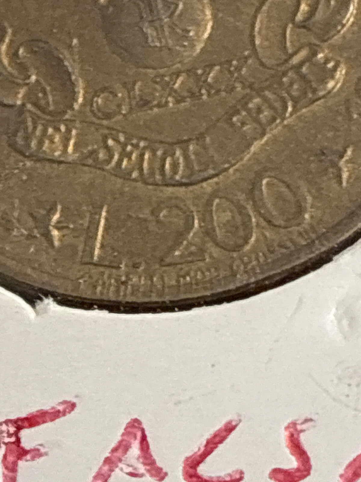 200 lire del 1994 Carabinieri falso d'epoca per la circolazione