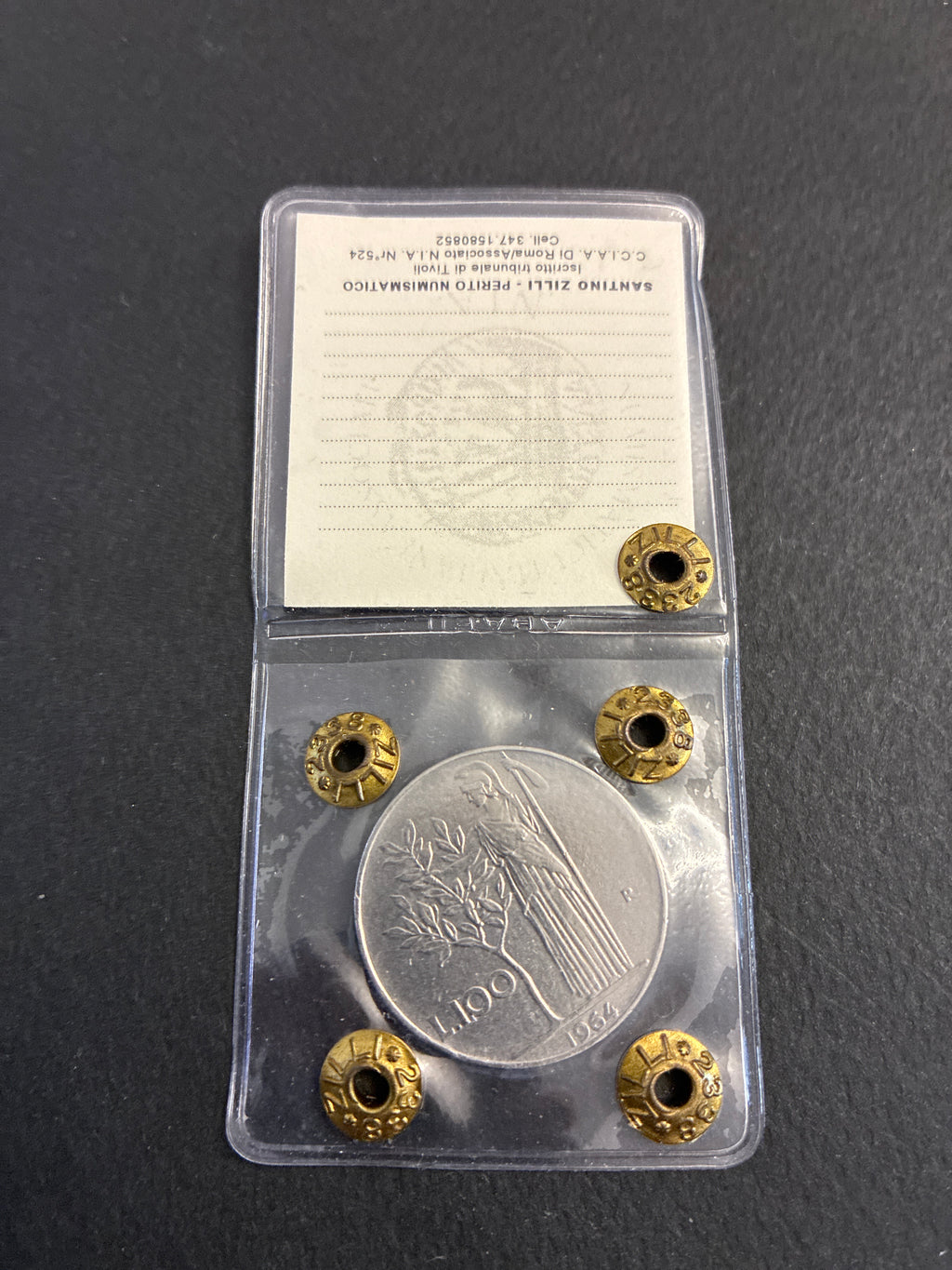 100 Lire 1964 Minerva Rara con Errore Asse Ruotato 40° Periziata