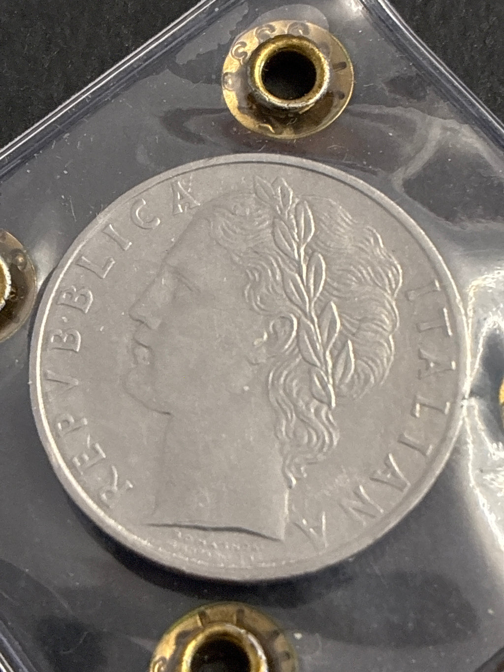 100 Lire 1965 Minerva Rara con Errore Asse Ruotato 30° Periziata