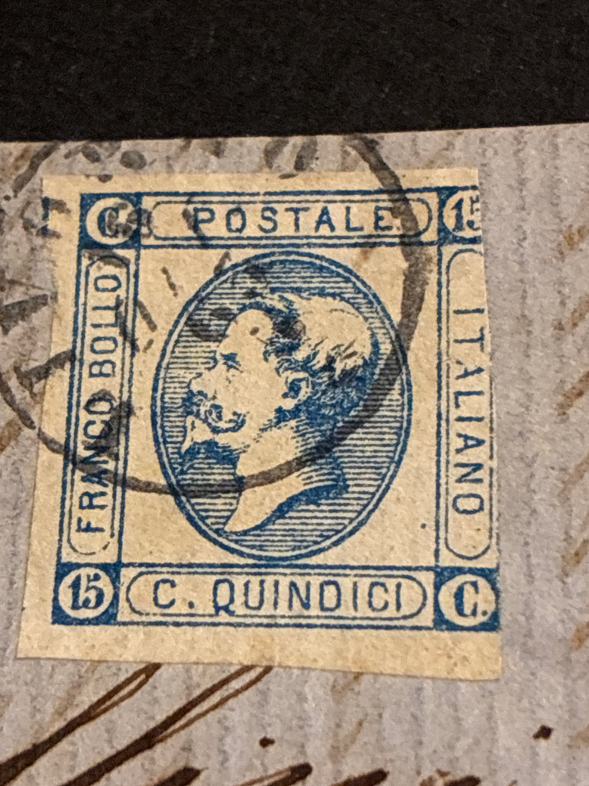 Lettera da Livorno a Massa Marittima (1863) con 15 centesimi Matraire Secondo Tipo della Collezione Curzio Batini