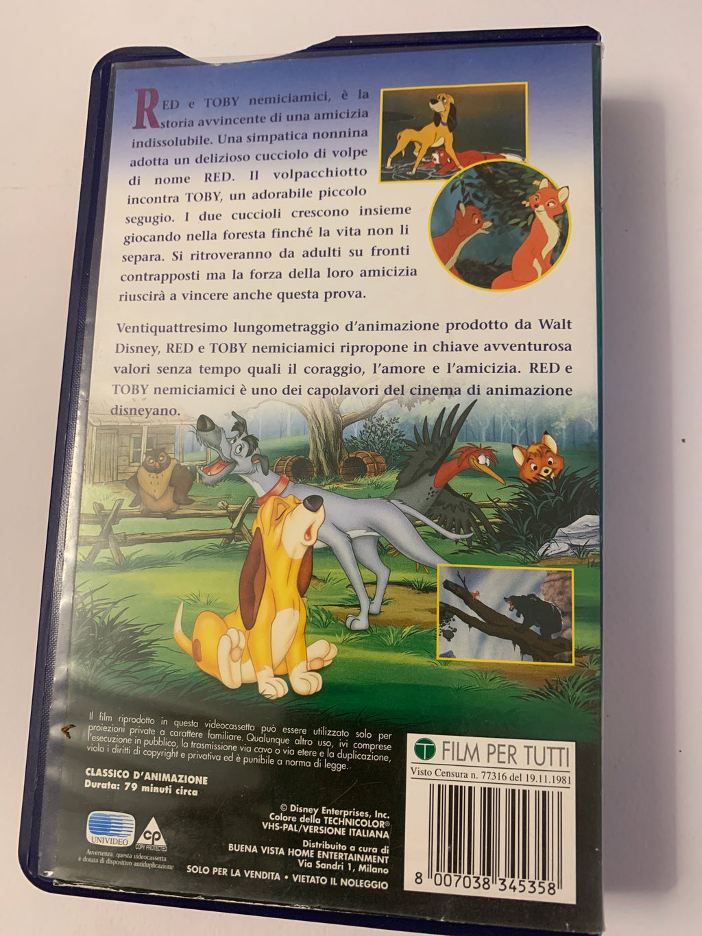 Lotto 4 VHS Classici Walt Disney - Il Gobbo di Notre Dame II, Pocahontas, Red e Toby, Biancaneve