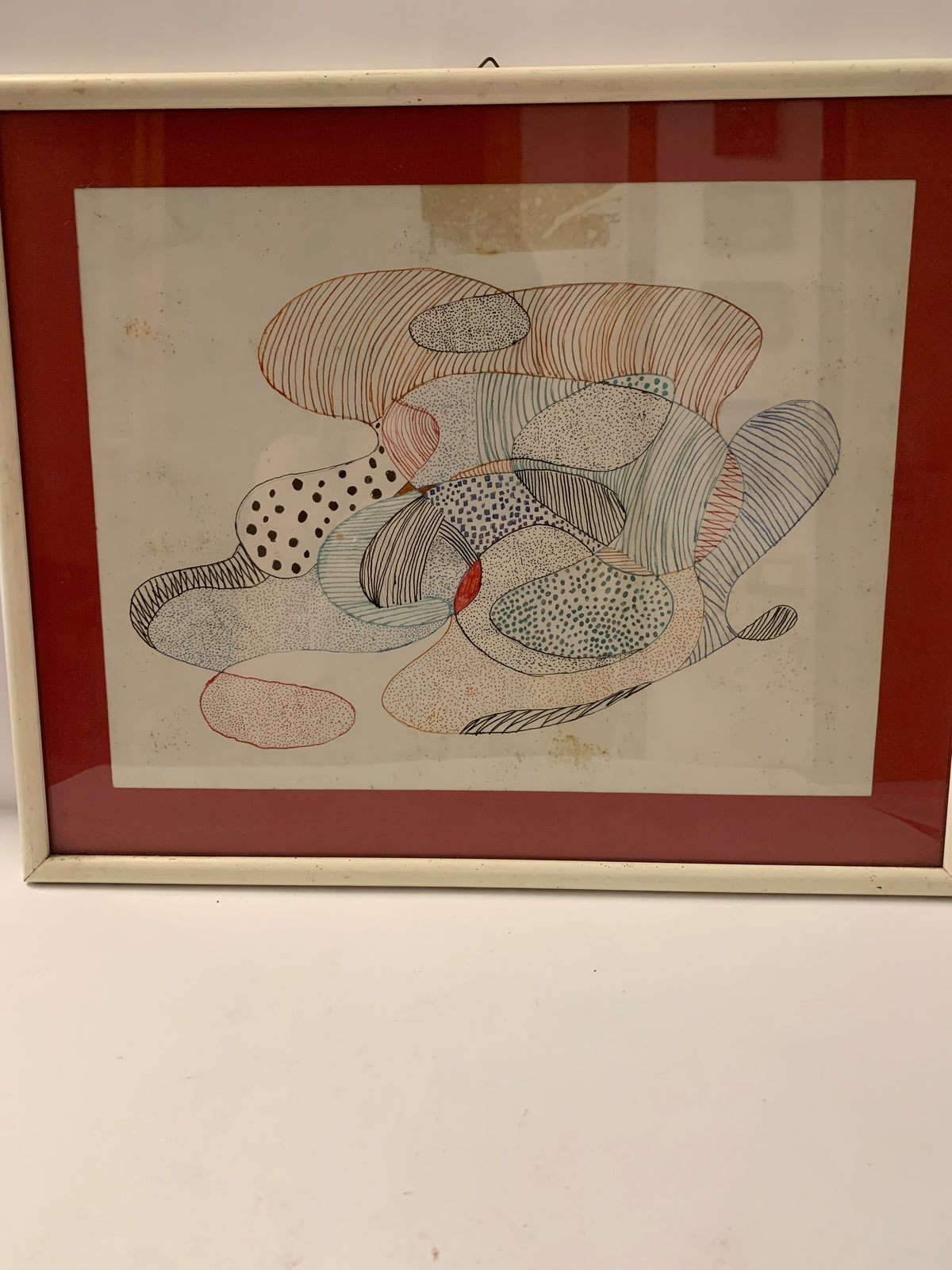 Composizione astratta biomorfa (disegno a inchiostro su carta)
