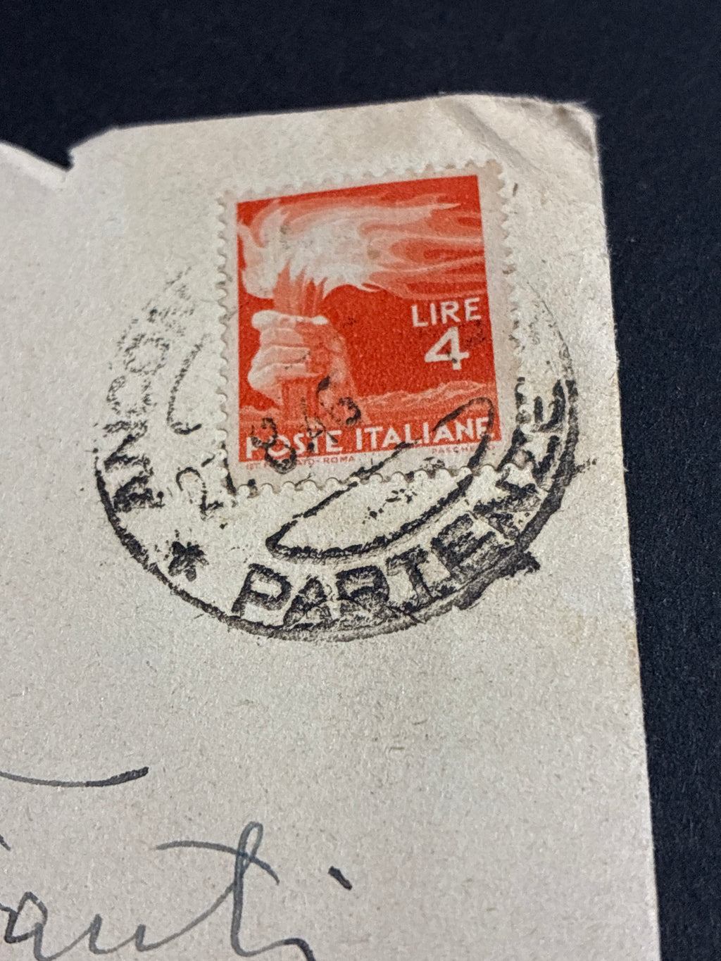 Lettera storica del 27 giugno 1946 (Nascita ufficiale della Repubblica Italiana) da Ancona Ferrovia a Sondalo