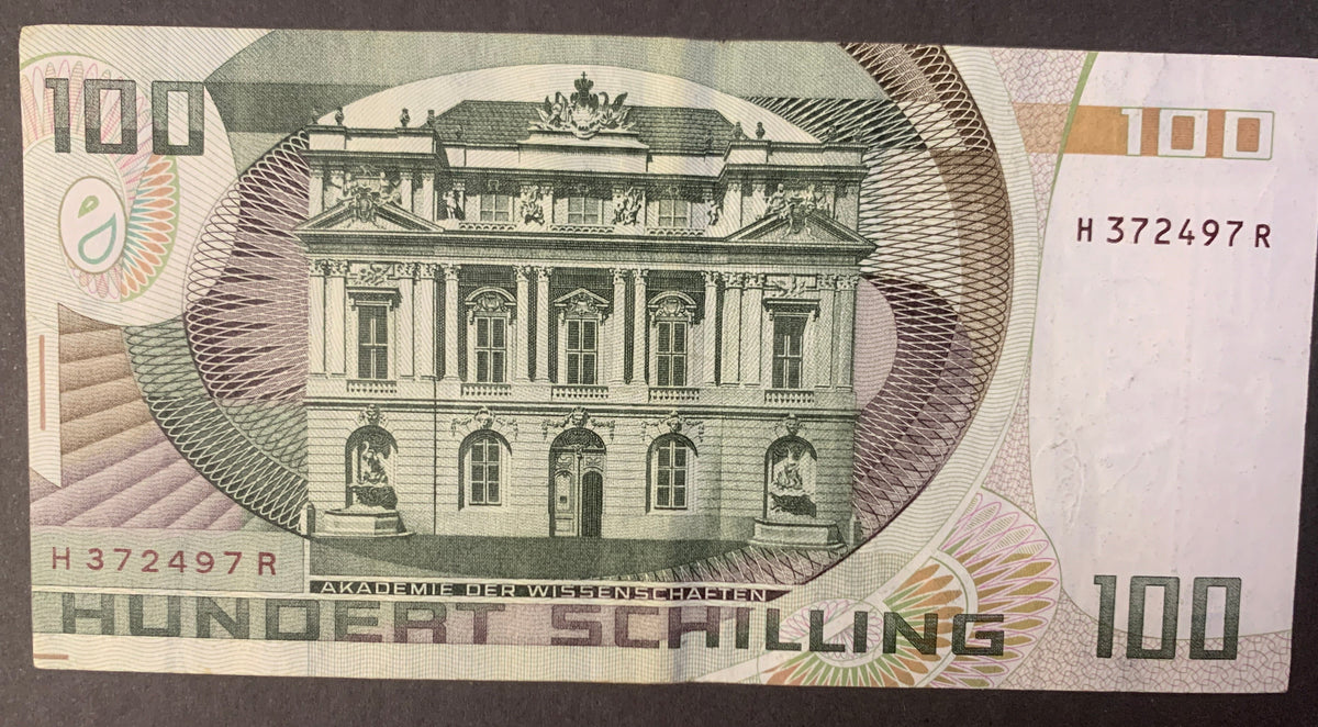 Banconota Austria 100 Scellini 1984 - Eugen Böhm-Bawerk