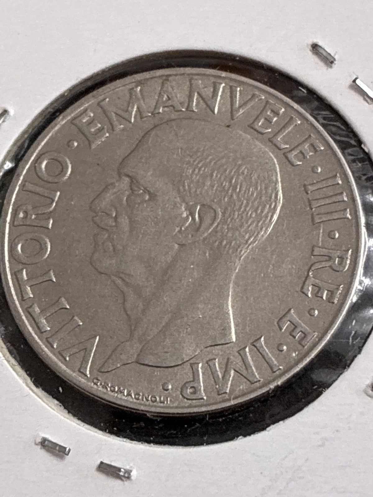 1 lira 1939 Moneta della Serie Impero in Lega parzialmenteAntimagnetica