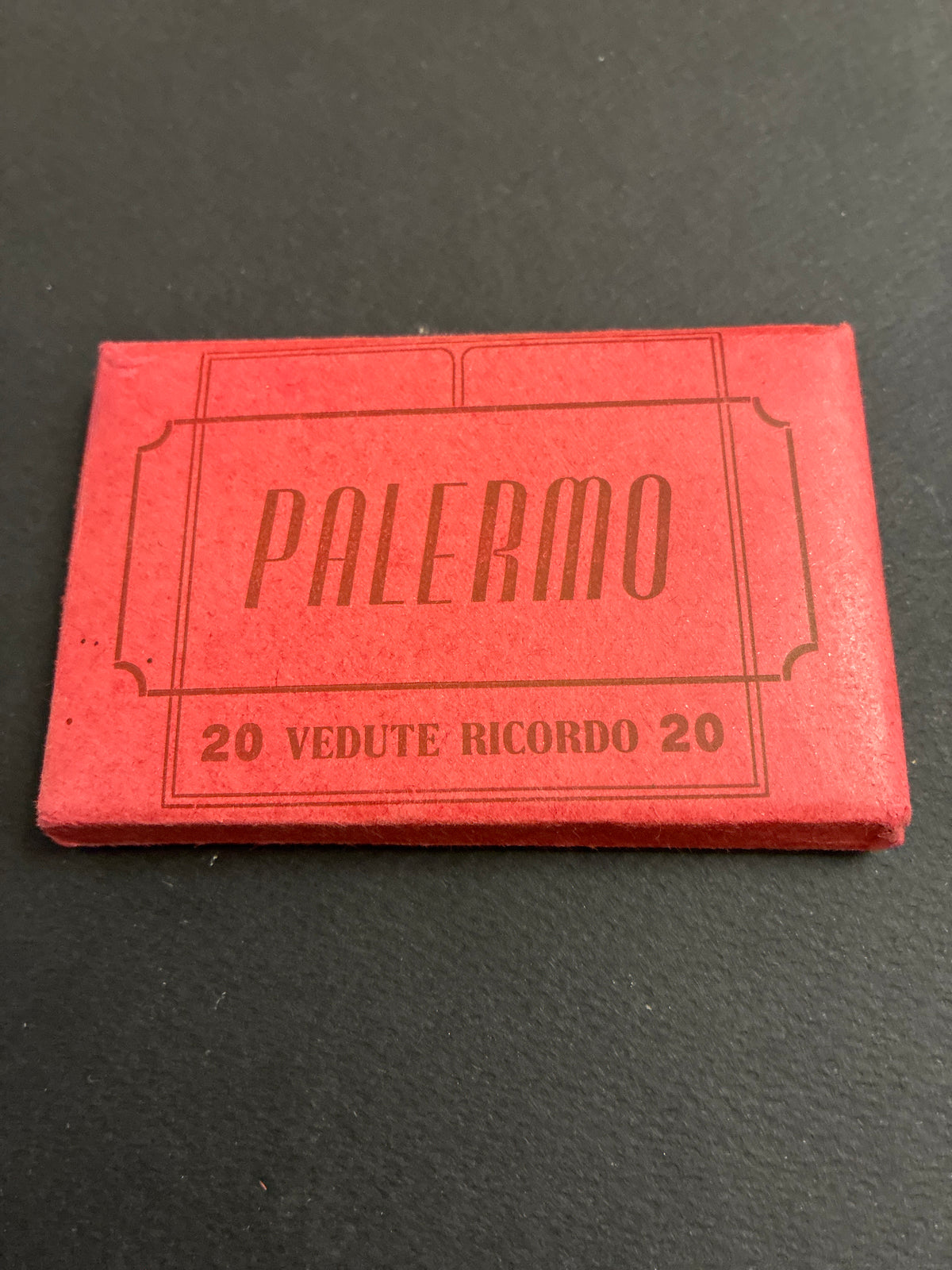 Libretto souvenir cartoline vintage "Palermo - 20 Vedute Ricordo" (Edizioni Giovanni Bucaro - Poliografico Alterocca Terni, anni '30/'40)