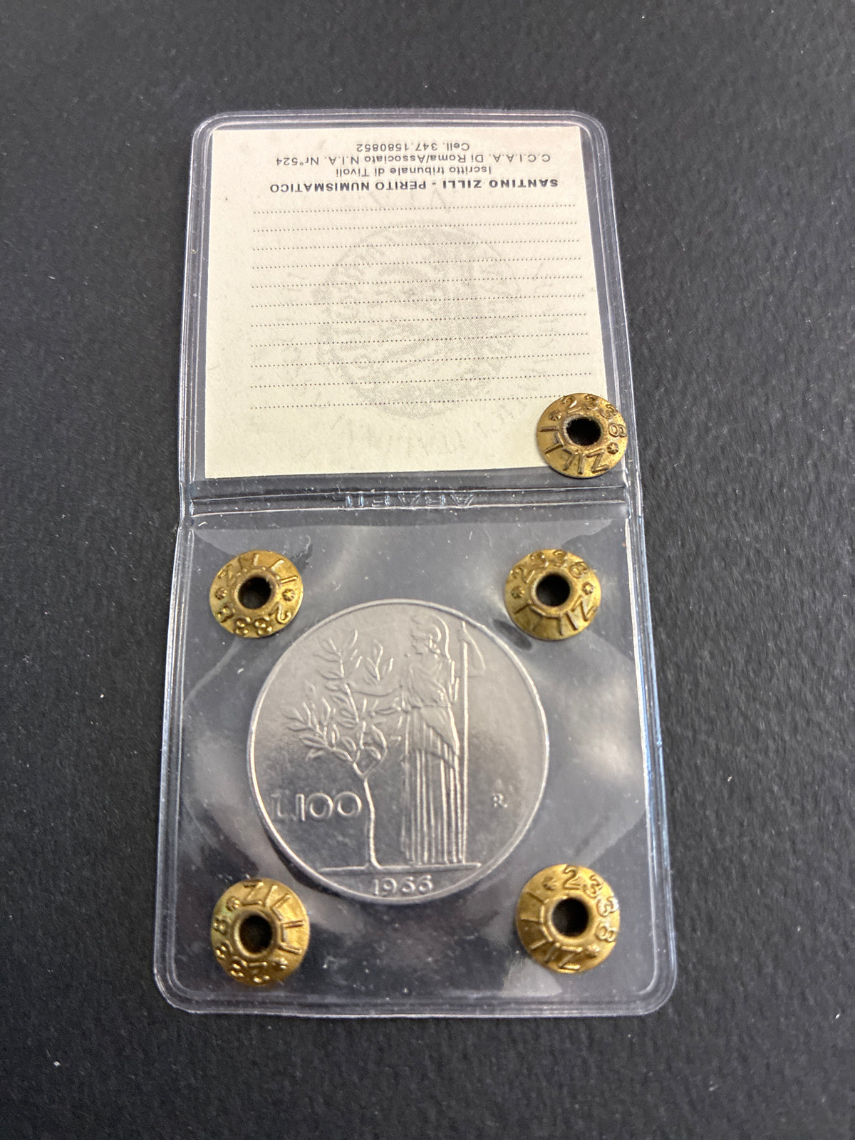 100 Lire 1966 Minerva Rara con Errore Asse Ruotato 30° Periziata