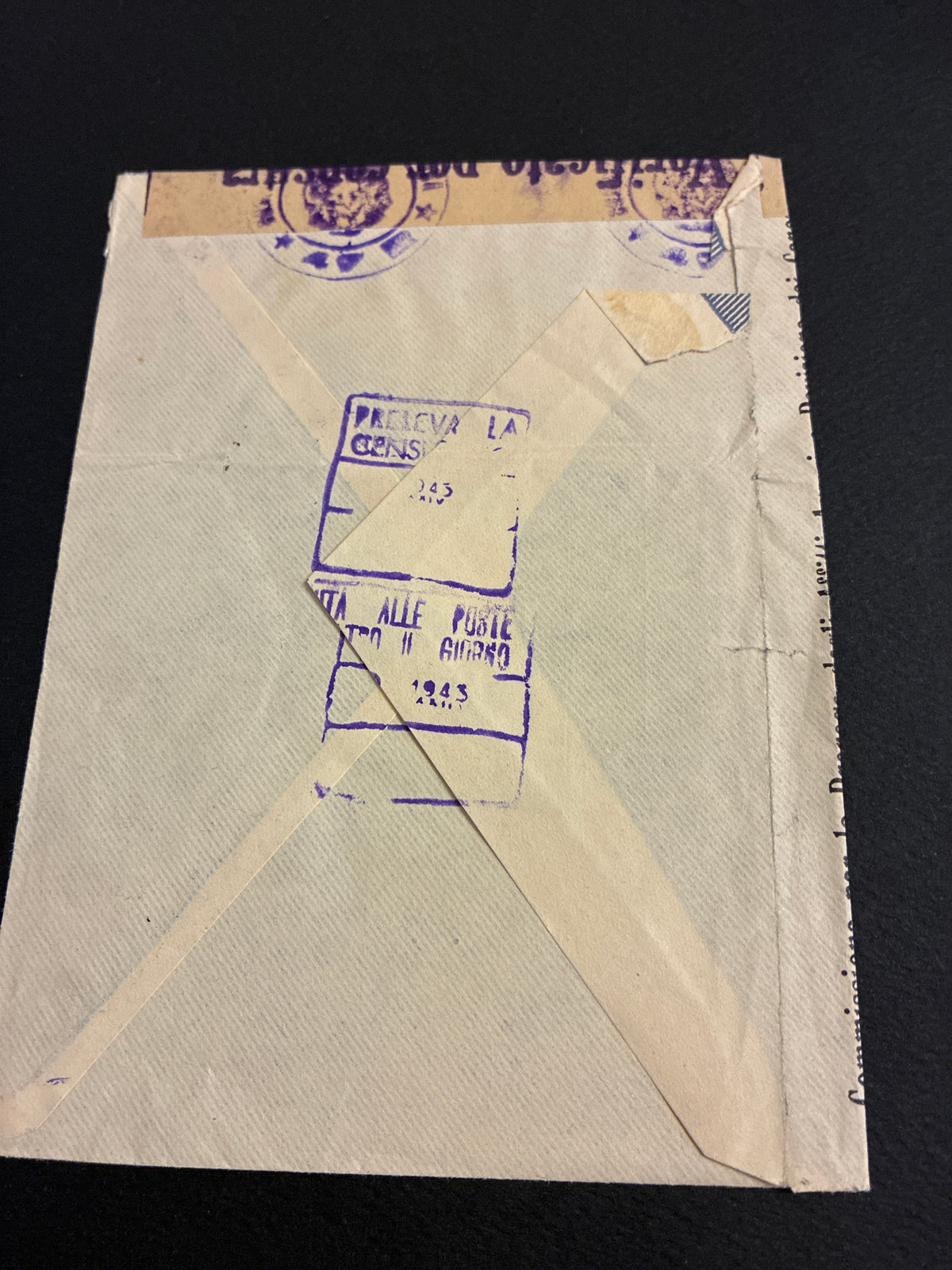 Repubblica Sociale Italiana: lettera raccomandata da Genova per città del 21 marzo 1945 affrancata con coppia orizzontale da 1 Lira della serie commemorativa Fratelli Bandiera in esatta tariffa da 2 Lire e con timbro lineare della Prefettura Repubblica