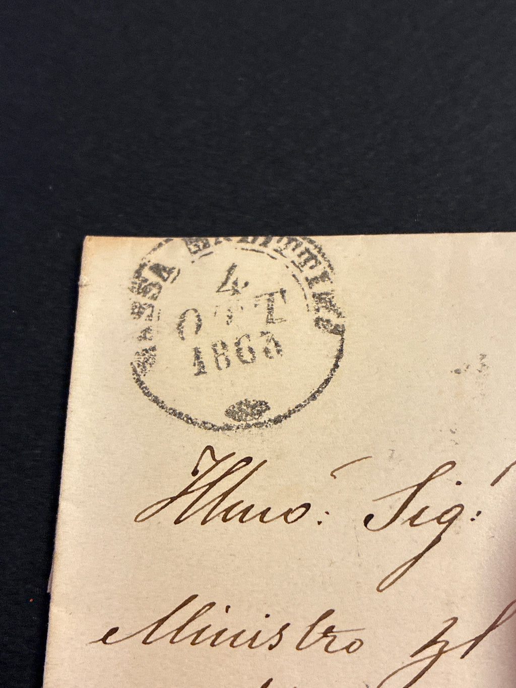 REGNO D'ITALIA 1863 - Lettera da Massa Marittima per Firenze con Timbro di Ambulante Ferroviario