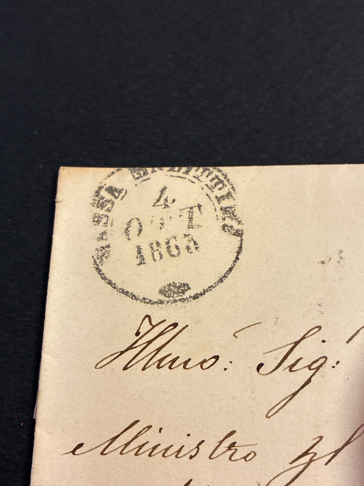 REGNO D'ITALIA 1863 - Lettera da Massa Marittima per Firenze con Timbro di Ambulante Ferroviario