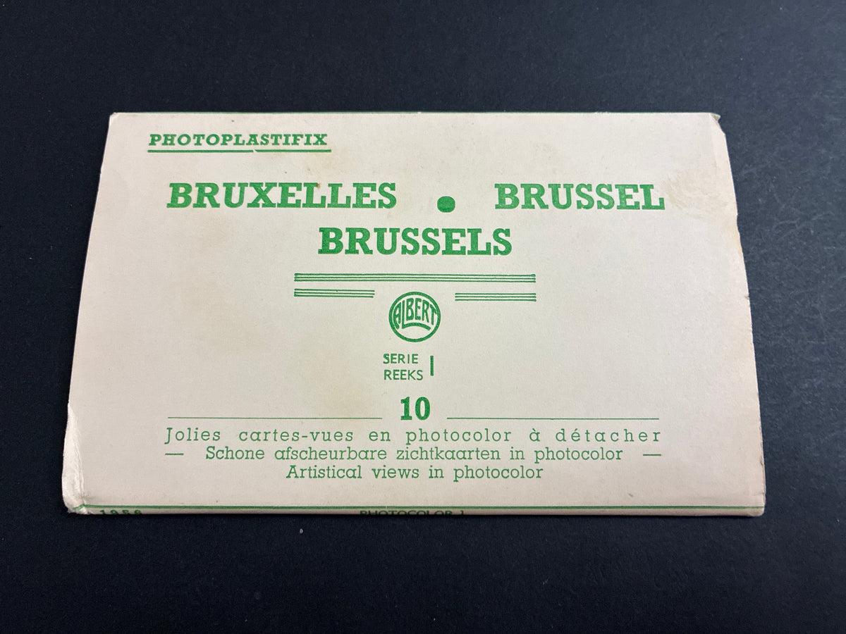 Libretto di cartoline souvenir d'epoca "Bruxelles / Brussels / Brussel" - Serie 1 "Photoplastifix" Albert Dohmen