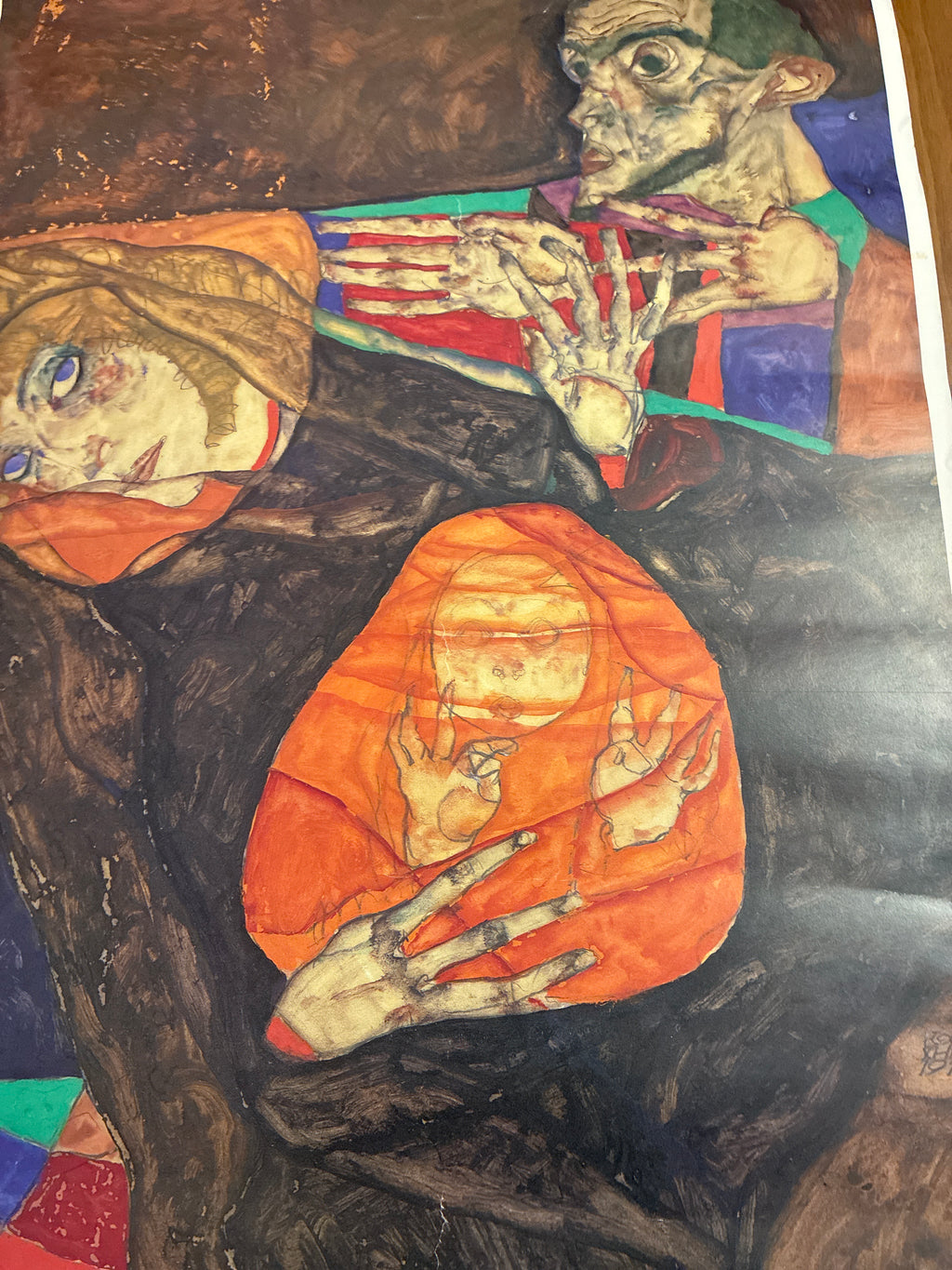 Raro Manifesto Originale Egon Schiele "La Sacra Famiglia" Sabarsky 1984 Perfettoo