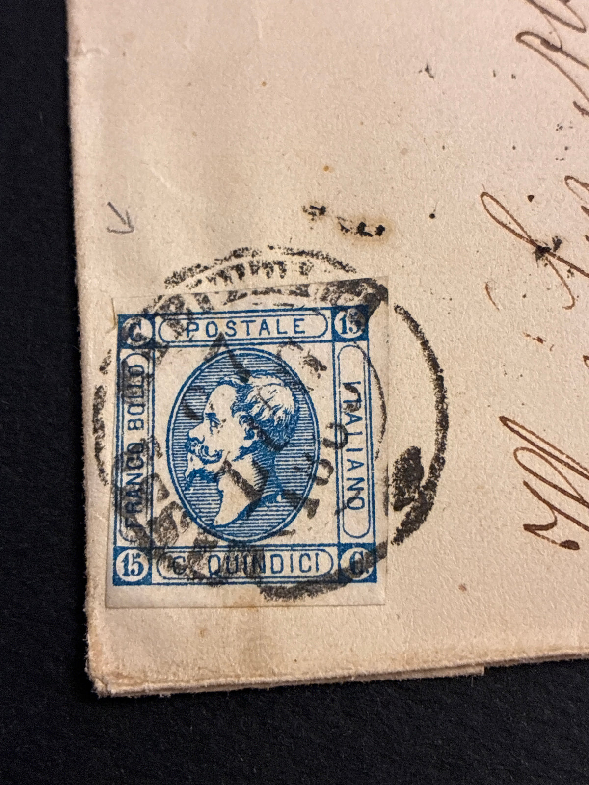 Regno d'Italia 1863 - Lettera da Massa Marittima a Firenze, 15c Litografico II Tipo (Sassone 13), Transito a Siena e Ambulante Ferroviario, Sigla Batini