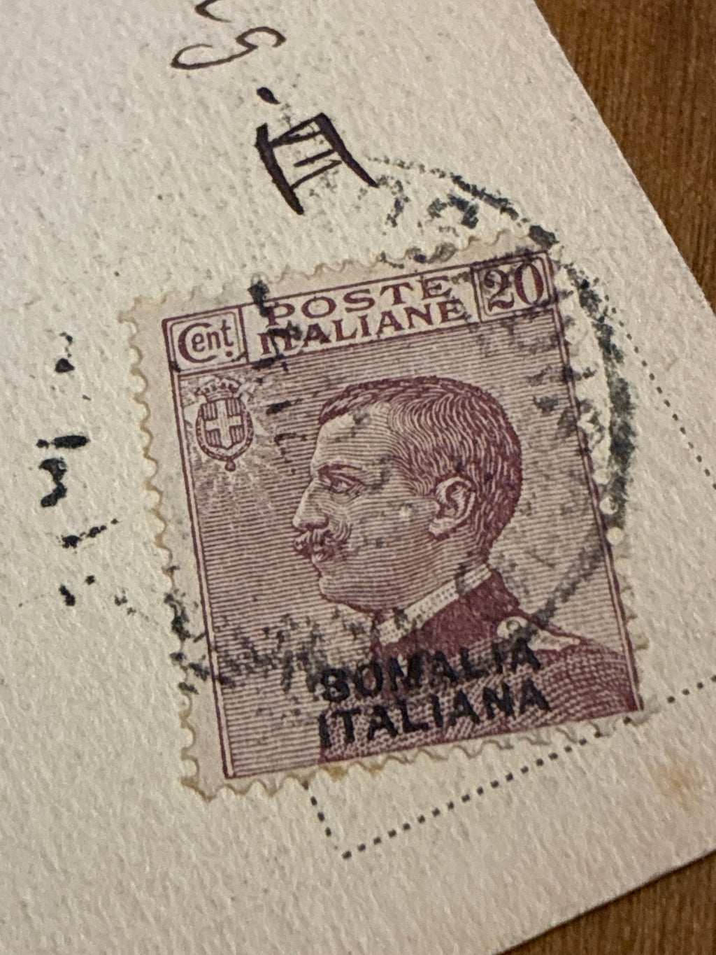 Somalia Italiana 1925 Cartolina Viaggiata da Mogadiscio a Ministero Interni Roma Affrancata 20 Centesimi Era Fascista Anno III