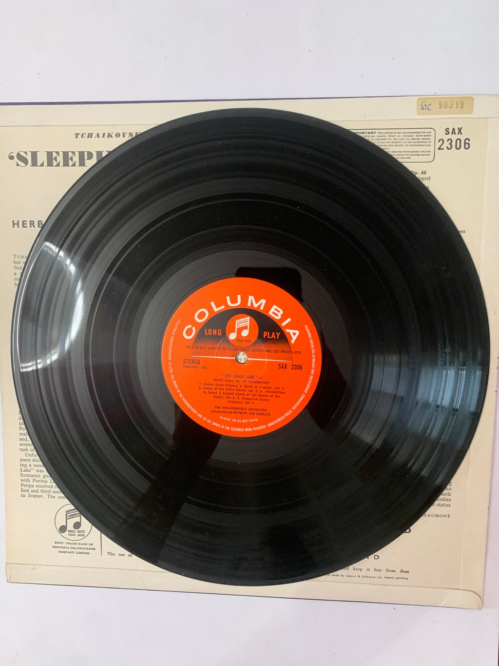 Tchaikovsky: Sleeping Beauty & Swan Lake - Karajan / Philharmonia Orchestra (LP Columbia SAX 2306 - 2ª Stampa UK Red Label)