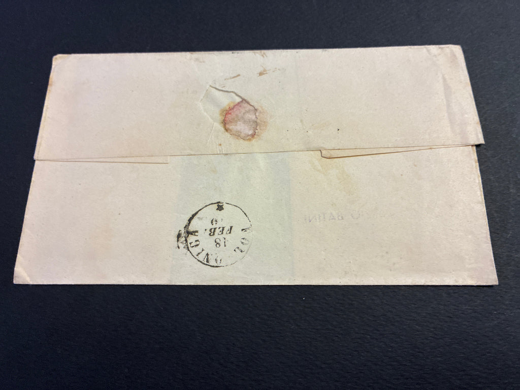 Busta Storia Postale 1874 Collezione Curzio Batini Regno D'Italia Vittorio Emanuele II Francobollo 20 Centesimi Azzurro Timbro Grosseto Arrivo Follonica Per Giuseppe Pommei Da Collezione