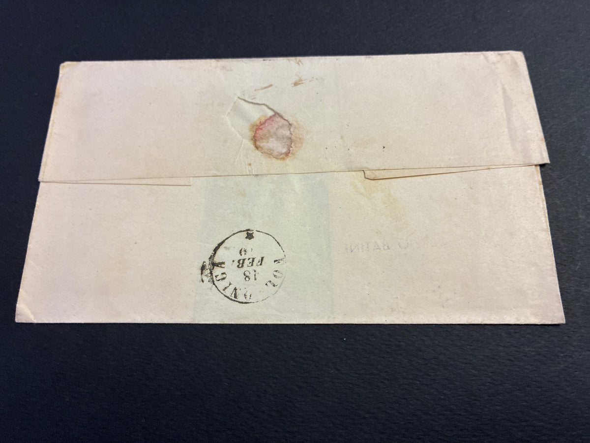 Busta Storia Postale 1874 Collezione Curzio Batini Regno D'Italia Vittorio Emanuele II Francobollo 20 Centesimi Azzurro Timbro Grosseto Arrivo Follonica Per Giuseppe Pommei Da Collezione