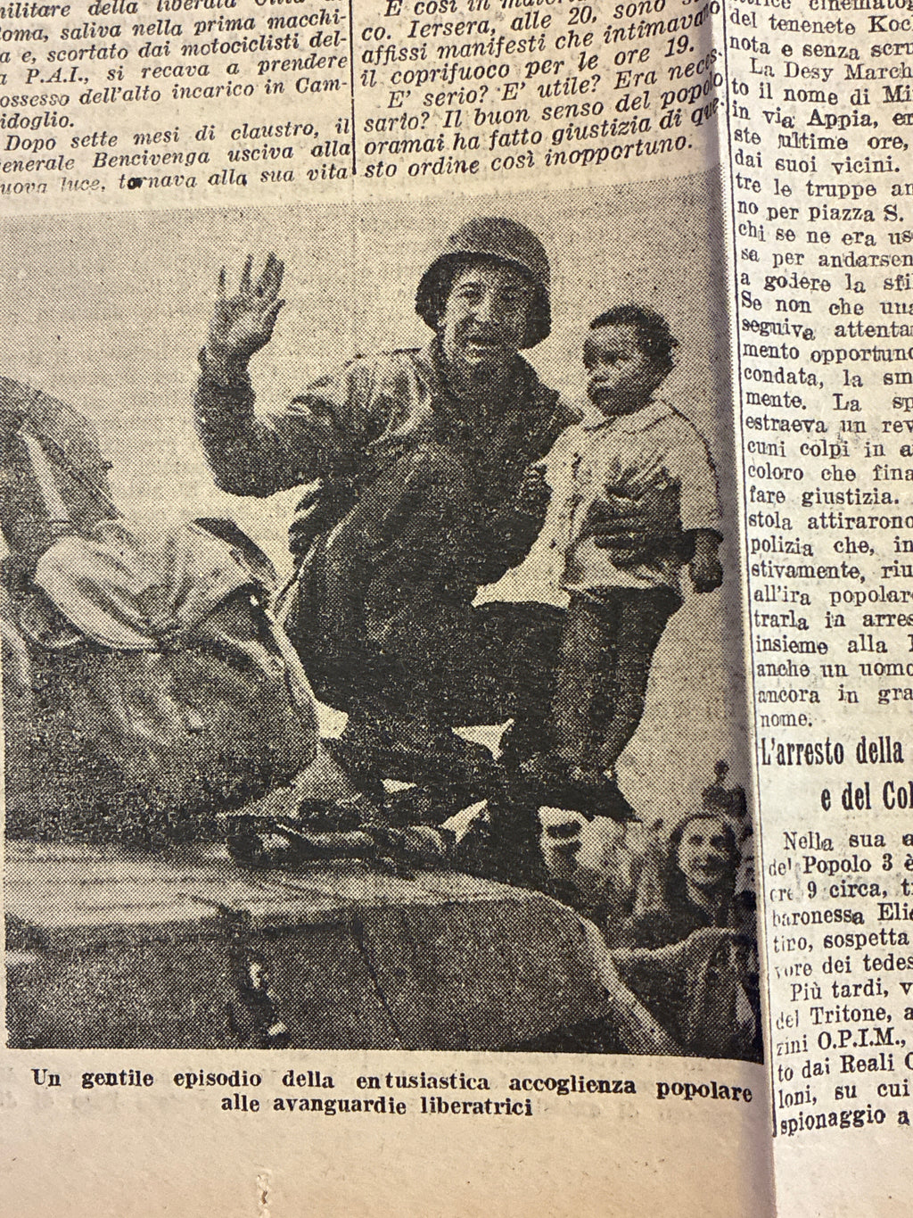 Quotidiano storico "Il Giornale d'Italia" – Edizione della Liberazione di Roma (6 Giugno 1944)