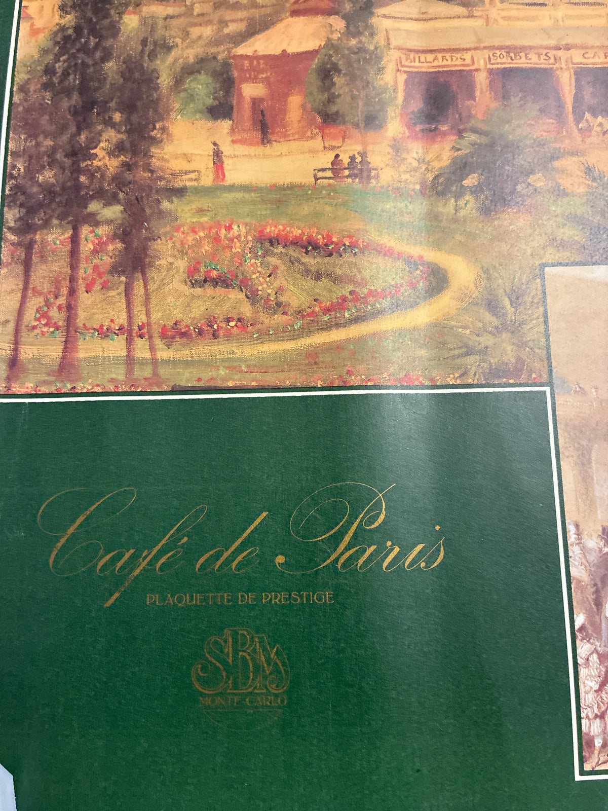 Manifesto Pubblicitario Originale 1988 - Café de Paris Monte-Carlo SBM - Raro