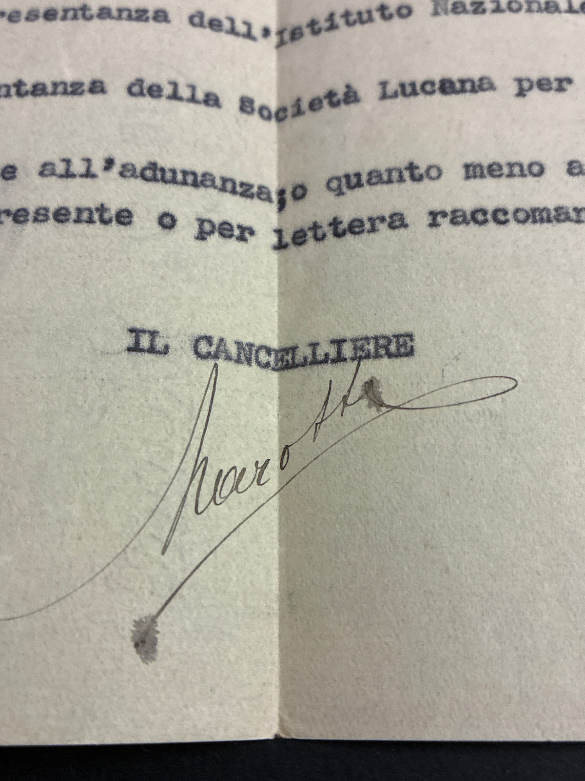 Foglio Ripiegato Raccomandata 1943 Potenza Atto Originale Tribunale Fallimenti Sigillo Fascista Coppia 35c Imperiale Storia Postale Basilicata