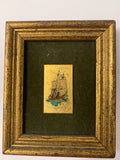 Miniatura Incisione Calcografica "Veliero" su Lastra di Ottone e Oro 24Kt - A. G. Onofri
