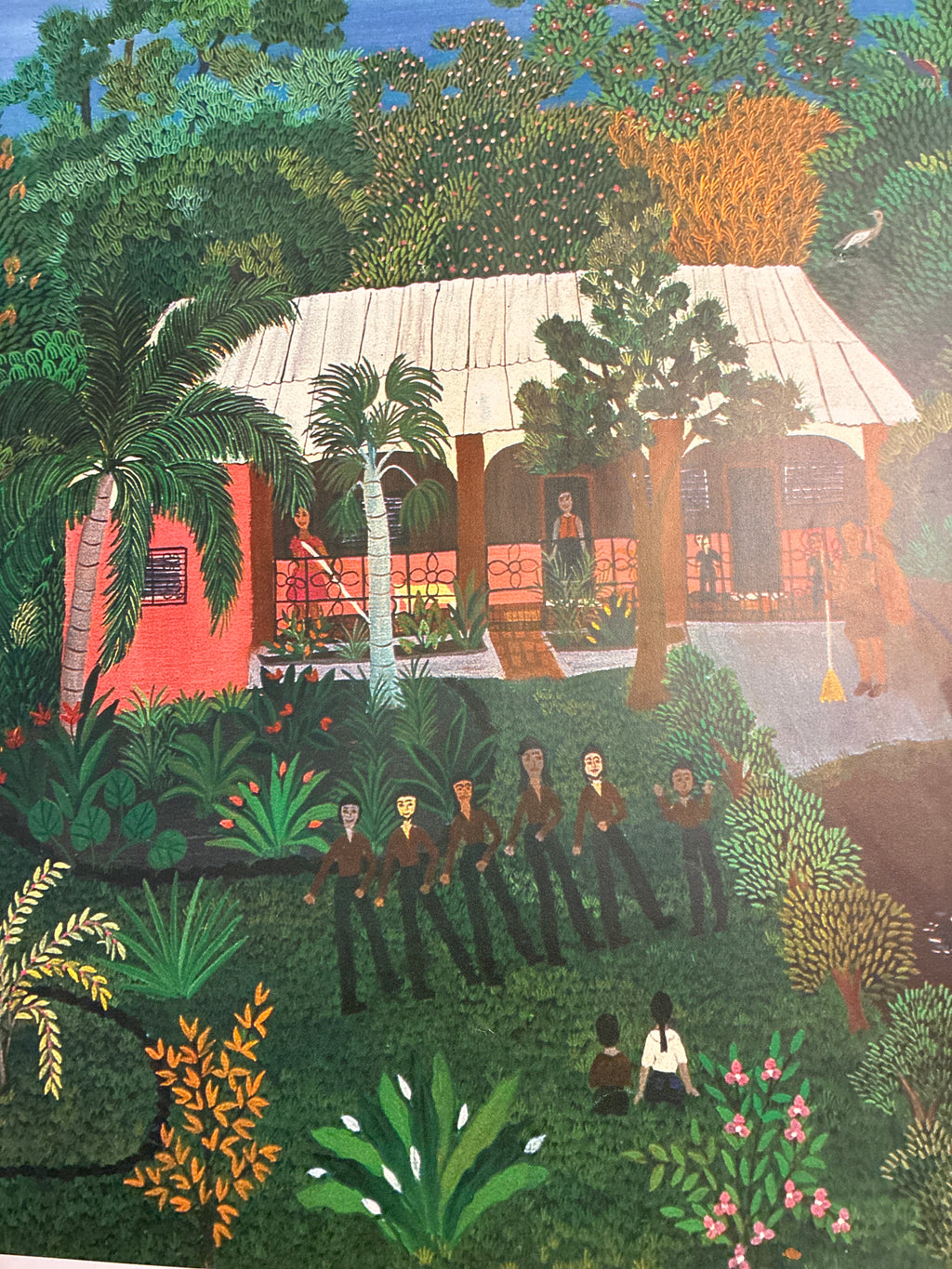 Tavola Grafica d'Arte Primitivista Naïf Nicaragua 1984 - Pintura Campesina