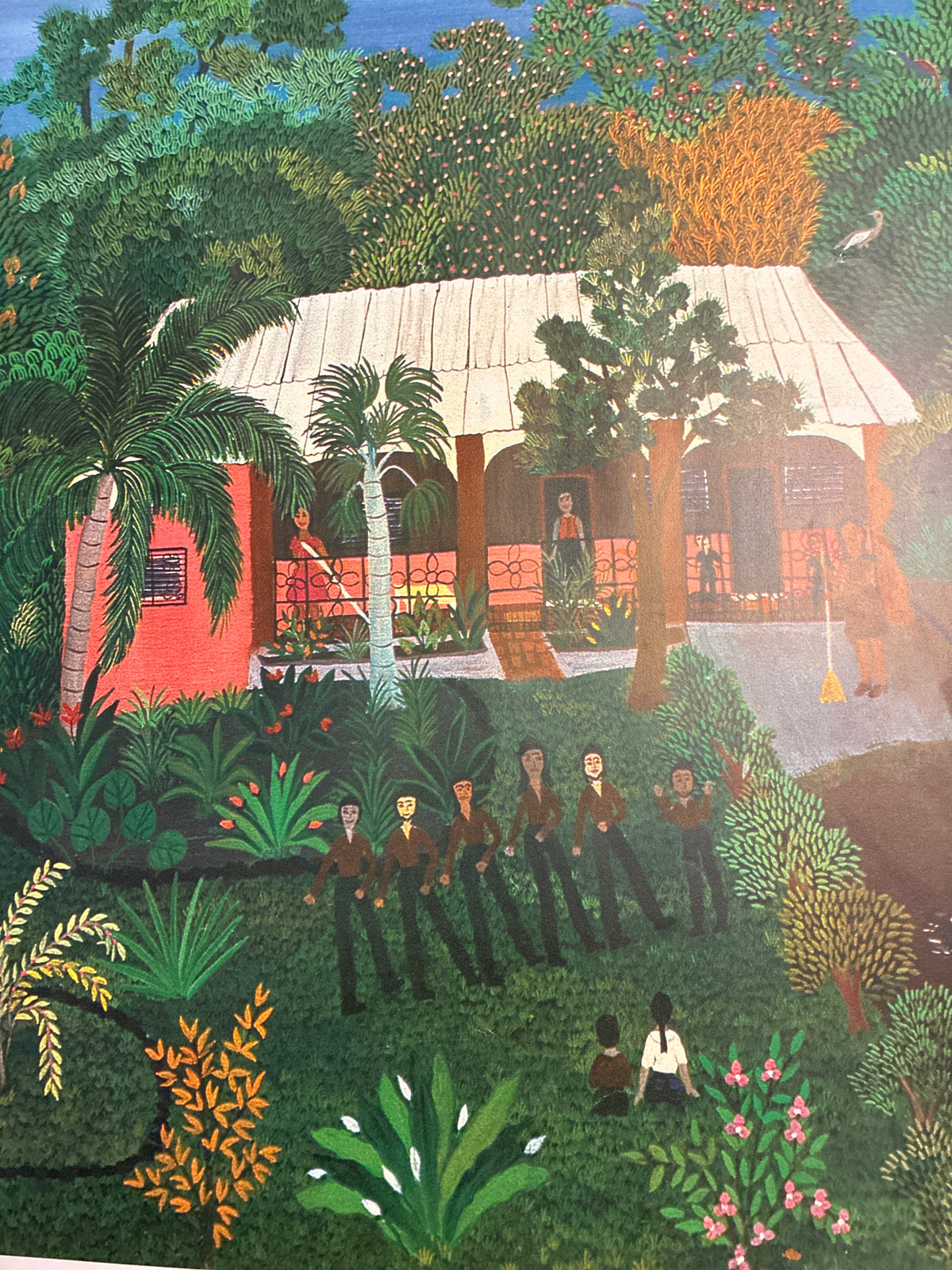 Tavola Grafica d'Arte Primitivista Naïf Nicaragua 1984 - Pintura Campesina