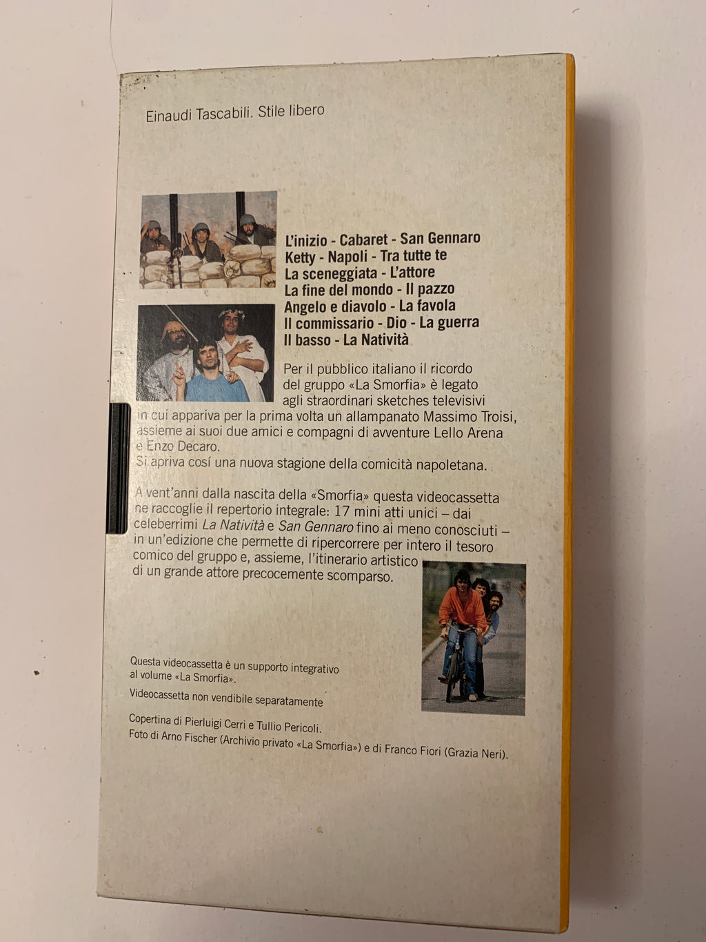 VHS "La Smorfia" – Arena, De Caro, Troisi (Einaudi Stile Libero, 1997)