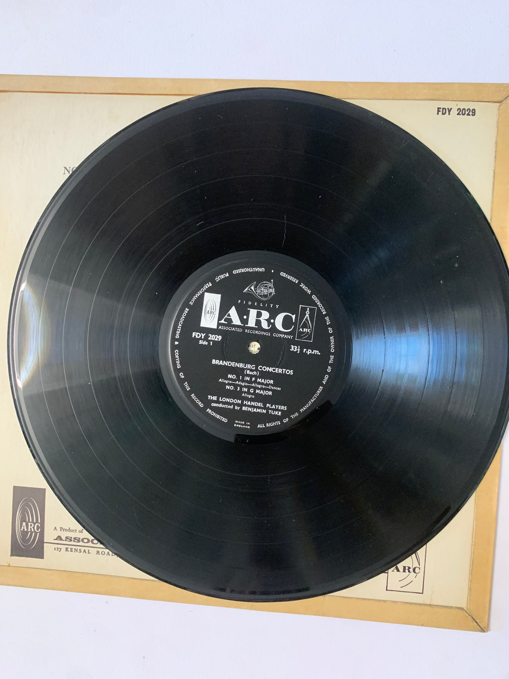 J.S. Bach – Brandenburg Concertos No. 1, No. 3, No. 6 (London Handel Players, Benjamin Tuke) – Vinile LP (FIDELITY ARC / Associated Recordings, FDY 2029)