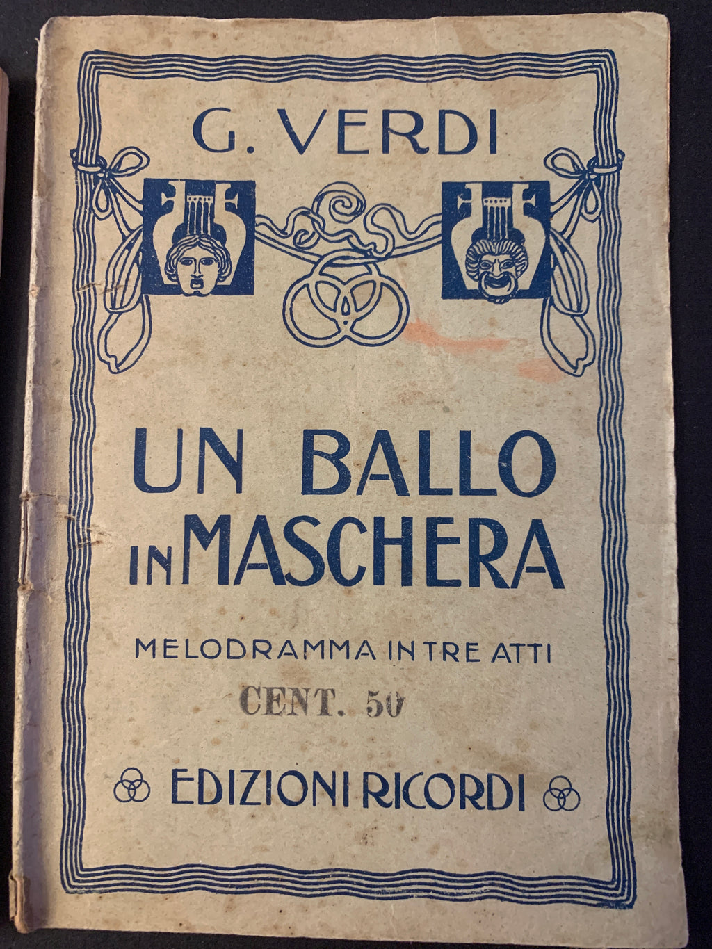 Lotto 2 Libretti d'Opera Rigoletto e Un Ballo in Maschera Giuseppe Verdi Ricordi D'Epoca