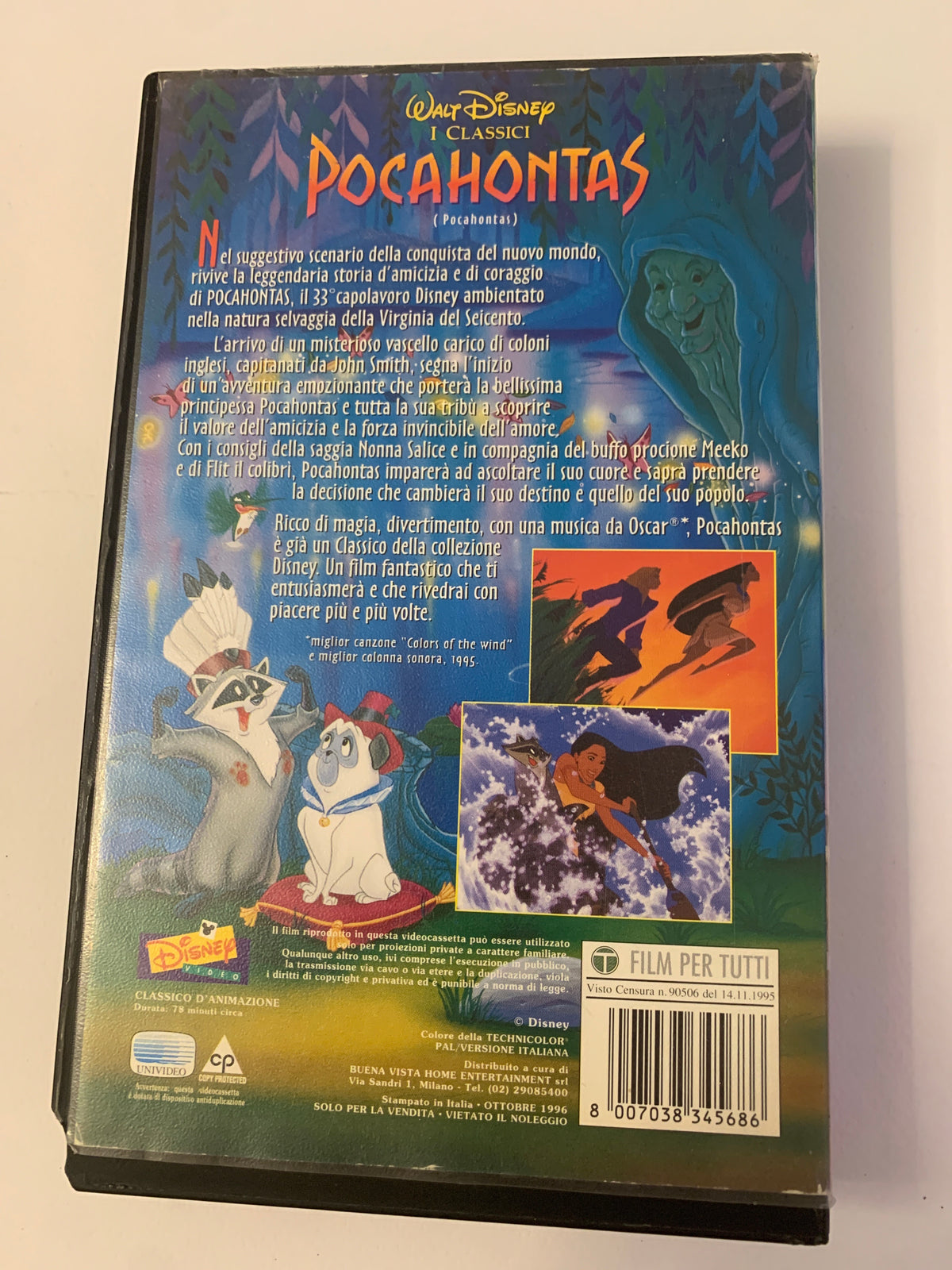 Lotto 4 VHS Classici Walt Disney - Il Gobbo di Notre Dame II, Pocahontas, Red e Toby, Biancaneve