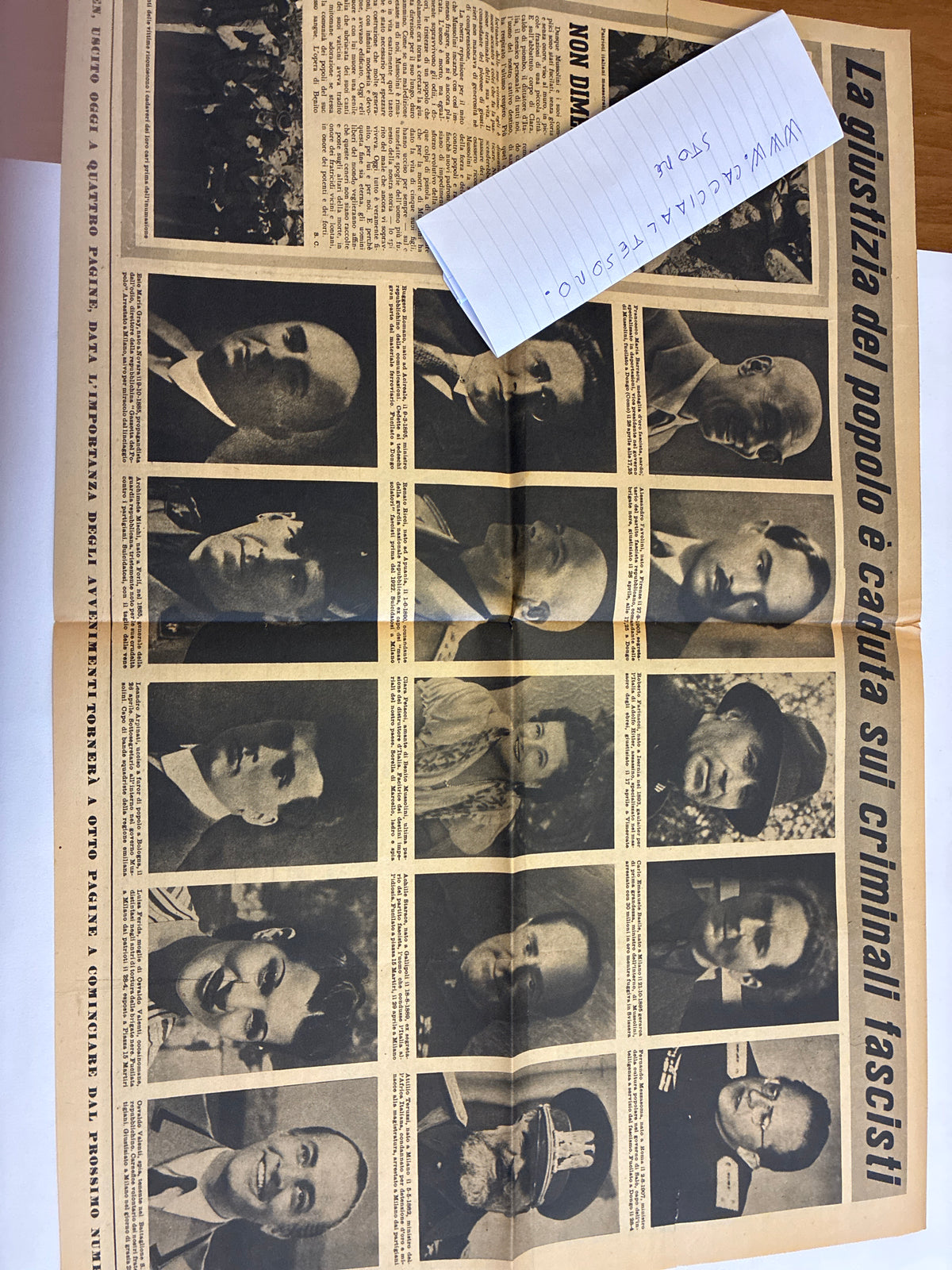 Rarissimo Numero Speciale Rivista Crimen 4 Maggio 1945 {Il Maledetto Sangue Dei Traditori - Fine Mussolini}