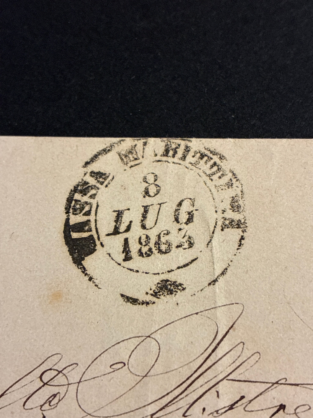 Lettera Storica 1863 da Massa Marittima a Firenze Francobollo 15c II Tipo Ambulante