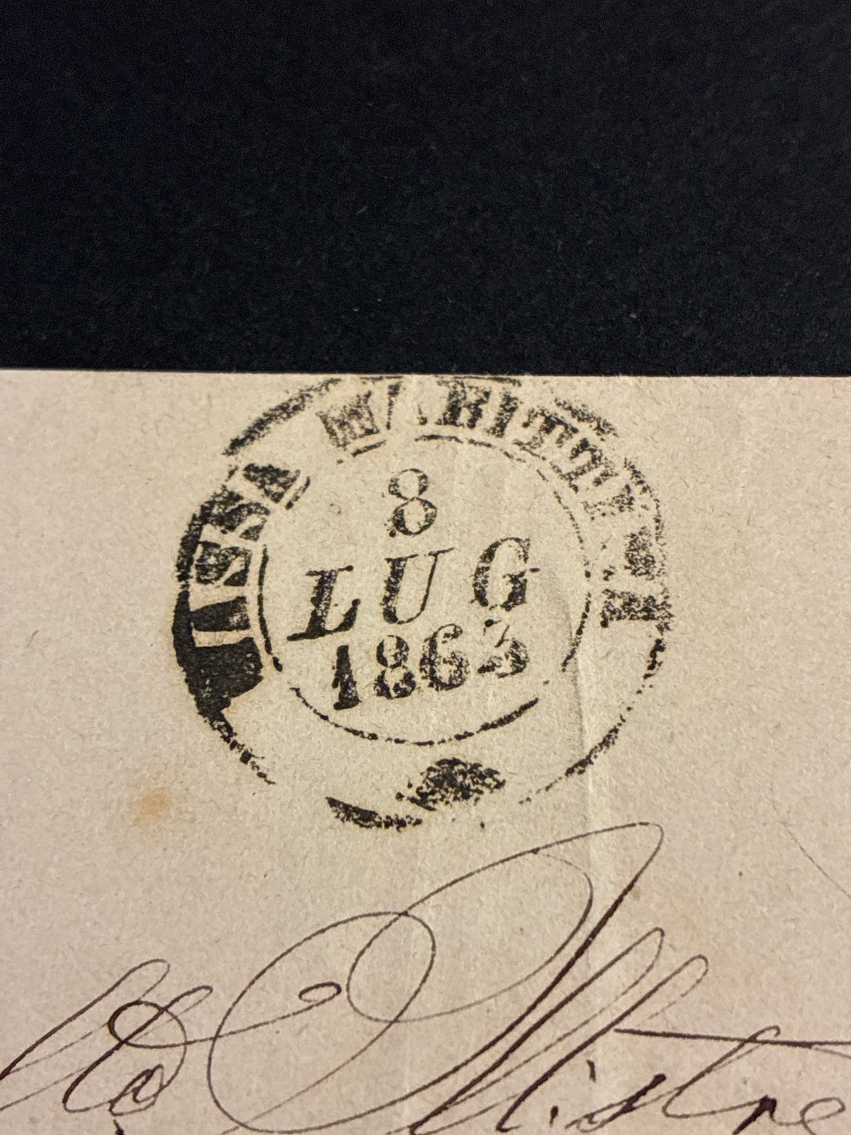 Lettera Storica 1863 da Massa Marittima a Firenze Francobollo 15c II Tipo Ambulante