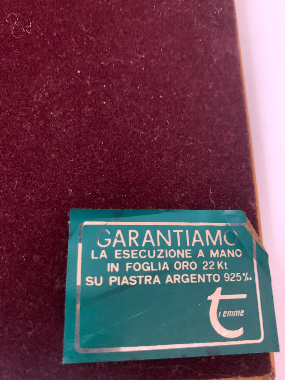 Quadro Artigianale Tiemme "Roma Sparita - Via Giulia" in Argento 925% e Foglia Oro 22Kt