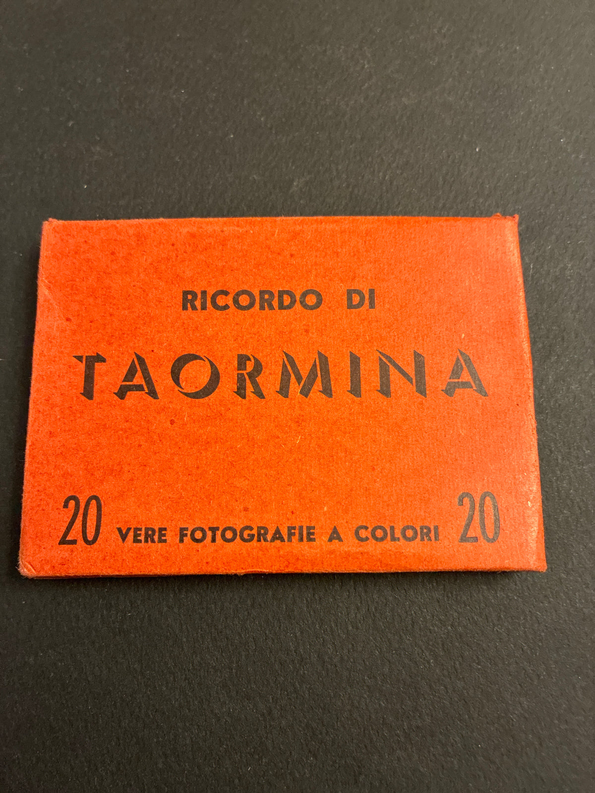 Libretto di cartoline Ricordo di Taormina - Pochette con 20 vere fotografie a colori d'epoca