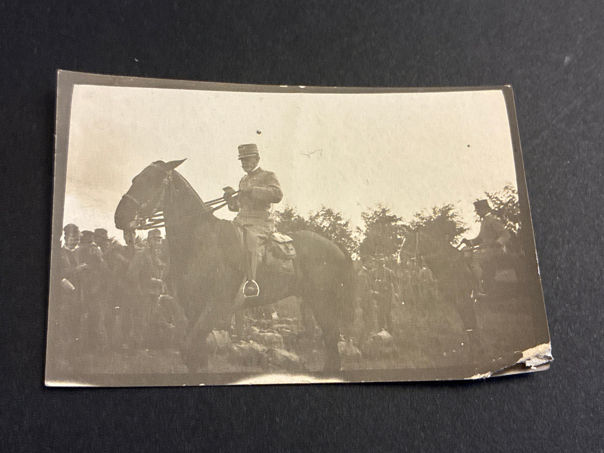Foto Epoca Grande Guerra Emanuele Filiberto Duca d'Aosta a Cavallo Fronte Carso