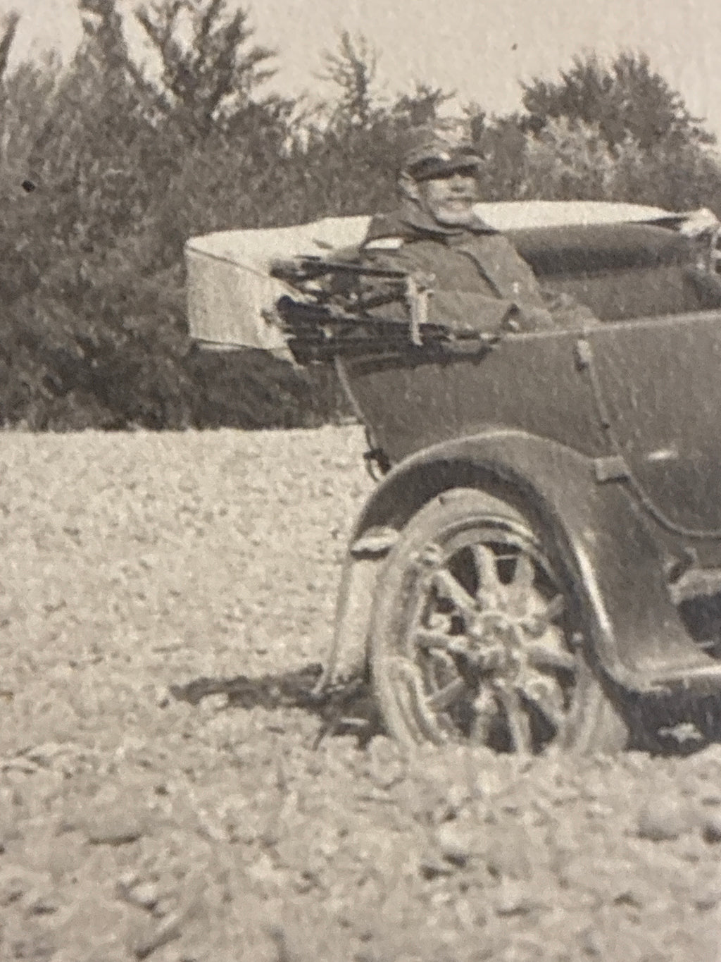 Foto Epoca Autovettura Militare Fiat 4 con il Duca d'Aosta Emanuele Filiberto al Fronte