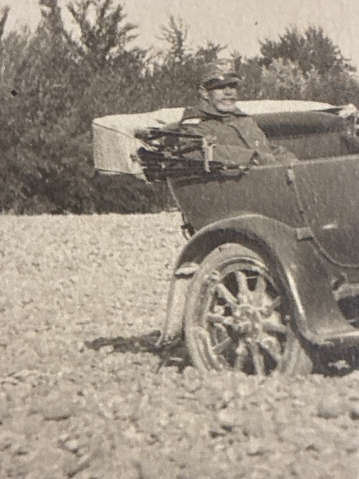 Foto Epoca Autovettura Militare Fiat 4 con il Duca d'Aosta Emanuele Filiberto al Fronte