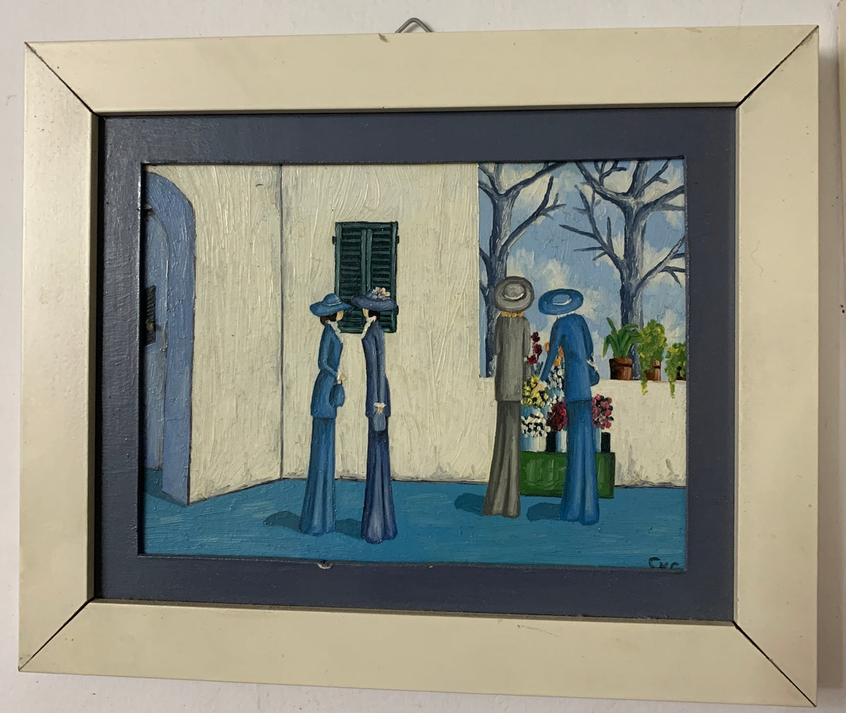 Coppia di quadretti vintage – Figure eleganti anni '20 / Stile Art Déco