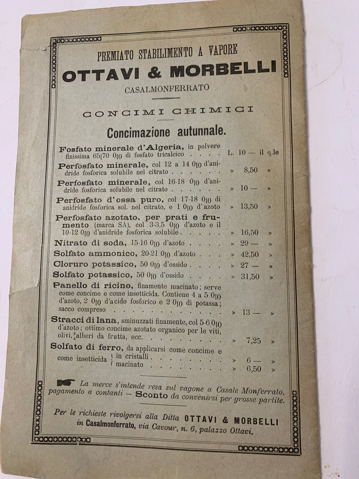 Rivista Antica "Il Coltivatore" N. 30 del 15 Agosto 1894 – Casale Monferrato