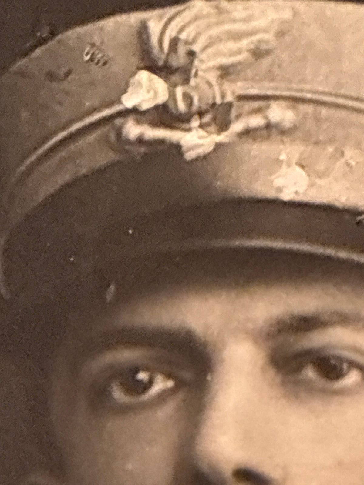 FOTO MILITARE D'EPOCA CON FIRMA AUTOGRAFA CARLO DABALÀ FIGLIO REGIO ESERCITO