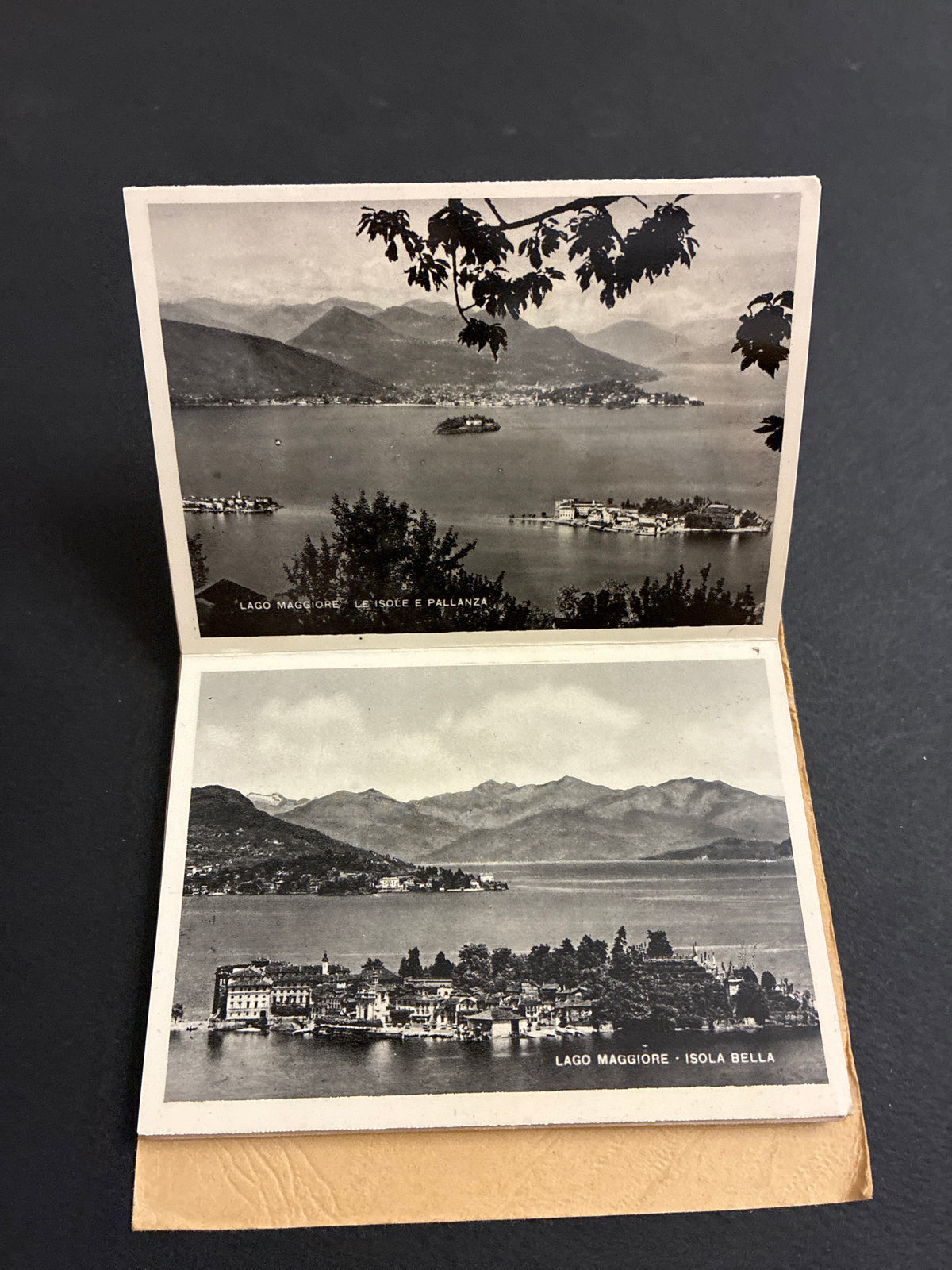 Libretto souvenir cartoline vintage "Ricordo di Isola Bella - 20 Vedute" (Edizioni A. Preda - Milano, anni '50/'60)