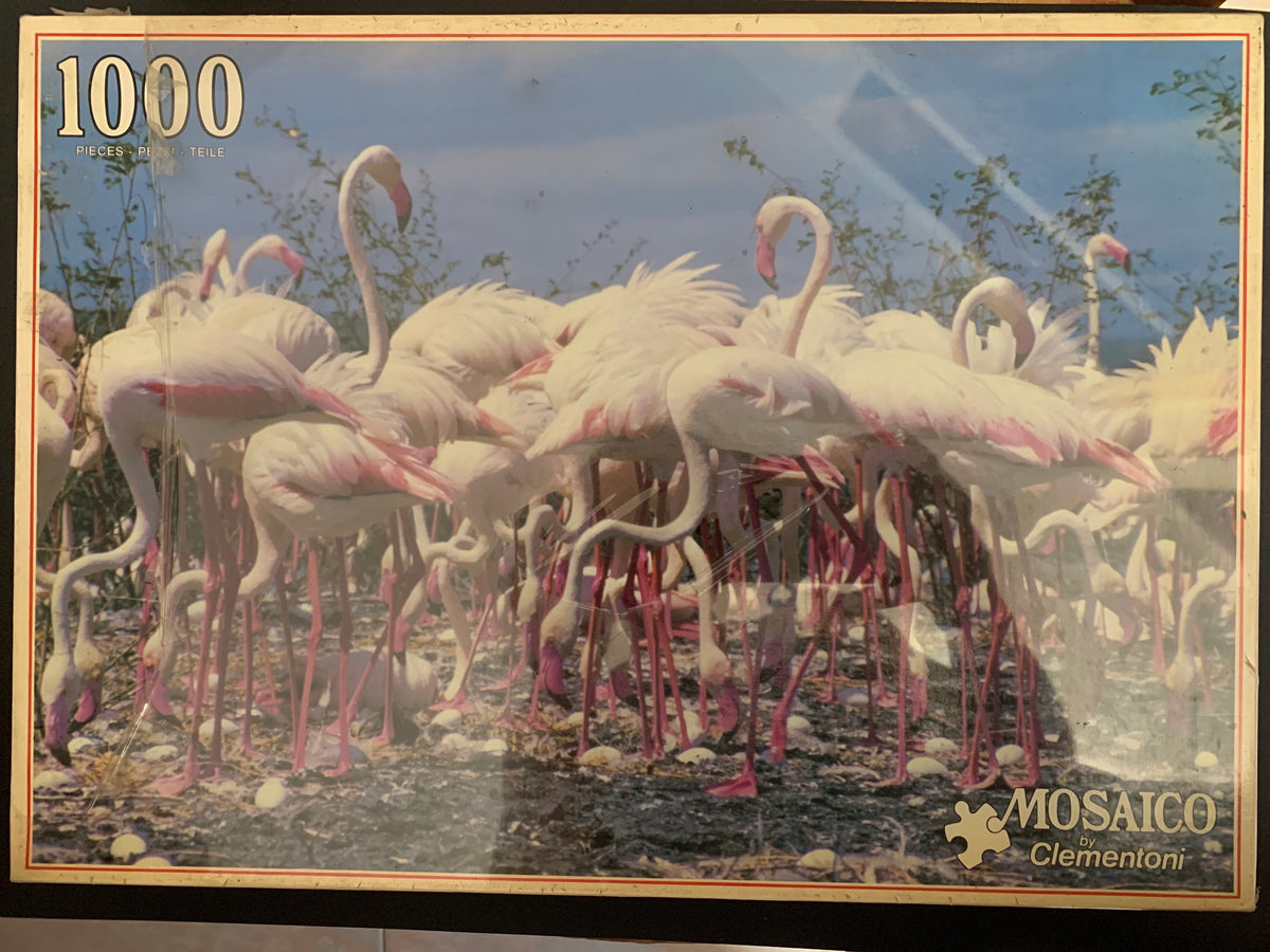 Puzzle Clementoni 1000 pezzi "Fenicotteri Rosa" – Serie Mosaico