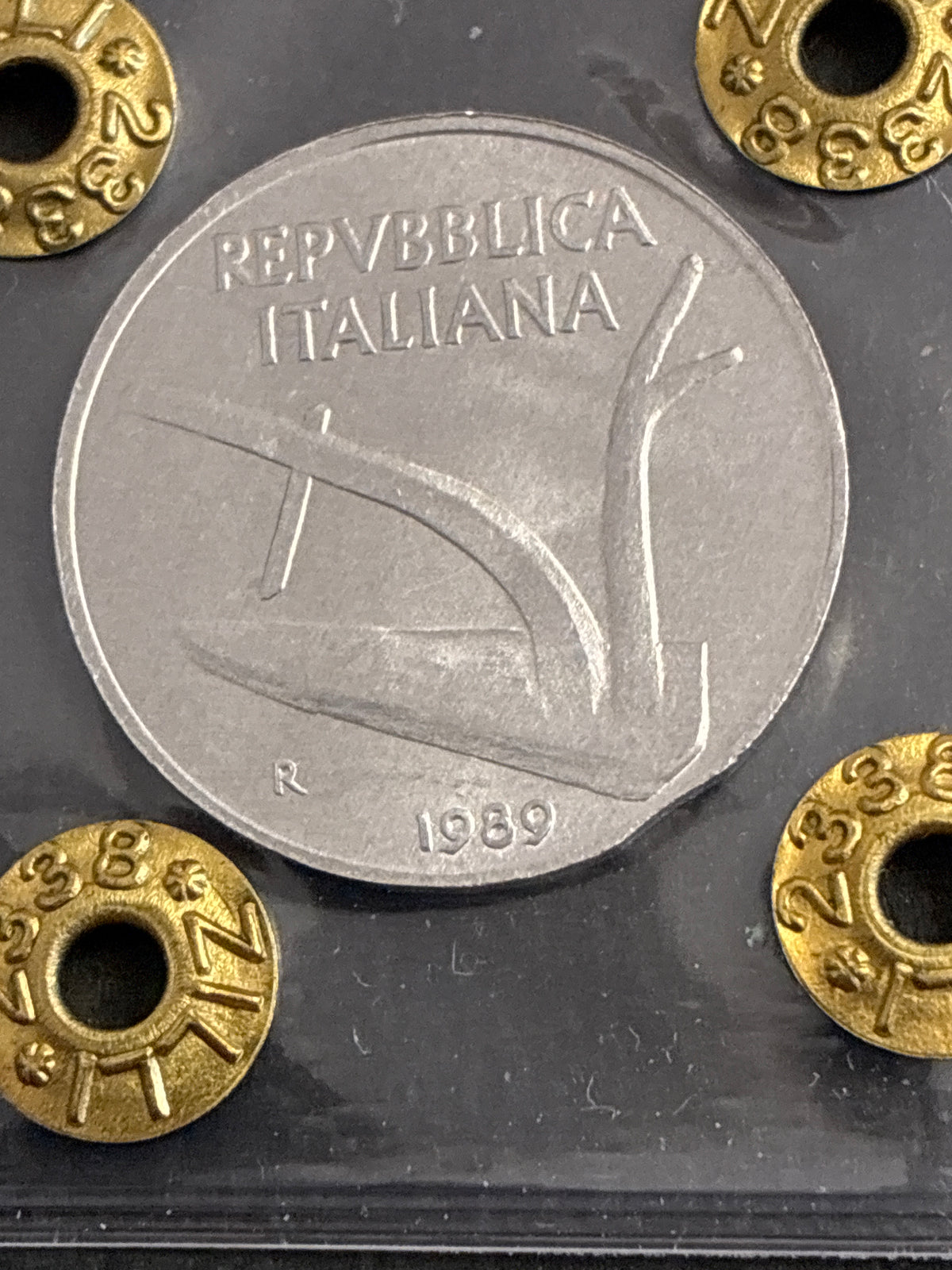 10 Lire 1989 Spighe FDC Errore di Conio Tondello Pizzicato Periziata
