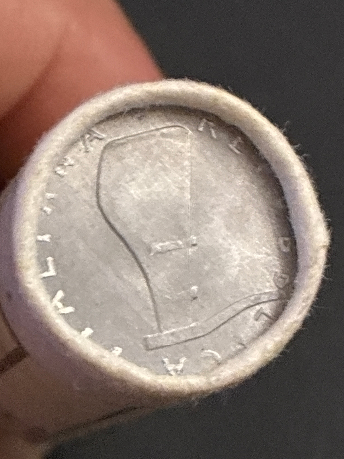 5 lire 1982: Rotolino originale della Zecca da 50 pezzi in Fior di Conio