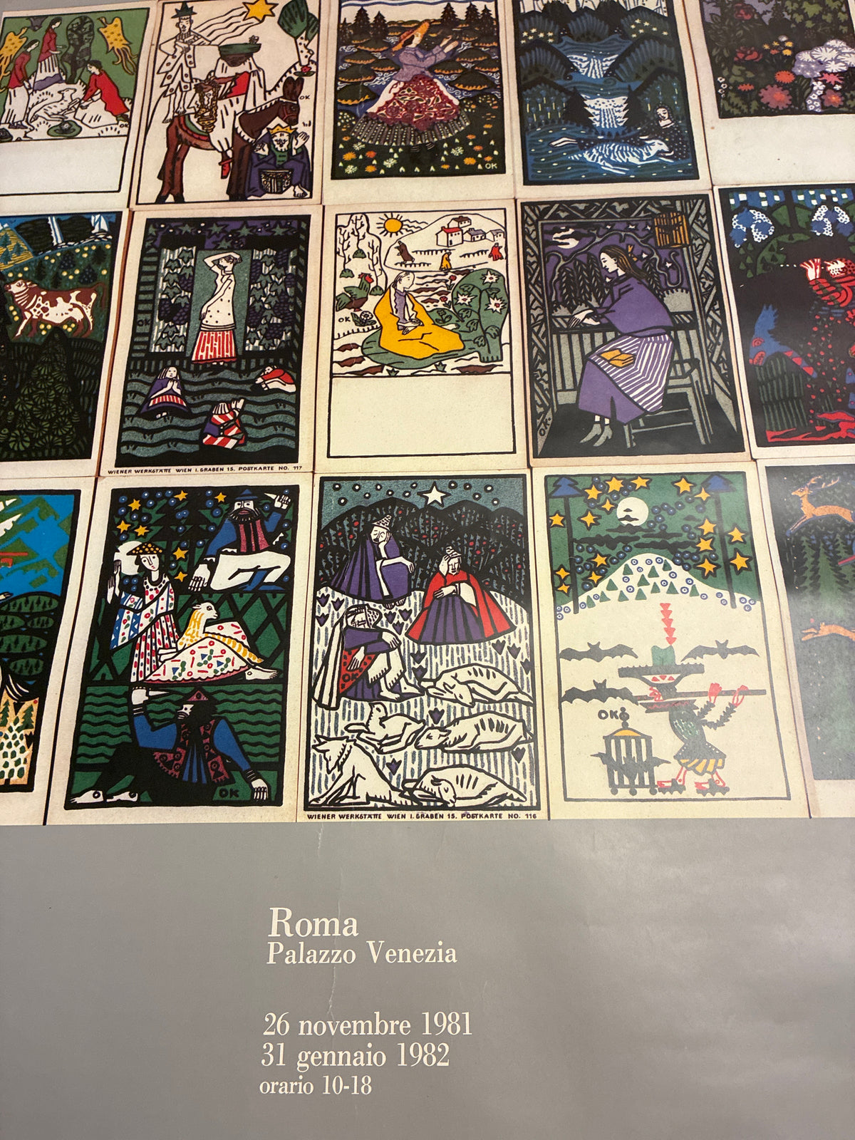 Manifesto mostra "Oskar Kokoschka 1886-1980" - Palazzo Venezia Roma 1981 Officina Grafica Venezia