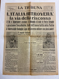 Storico Quotidiano Originale La Tribuna 27 Luglio 1943 - Edizione Completa Roma - Caduta di Mussolini