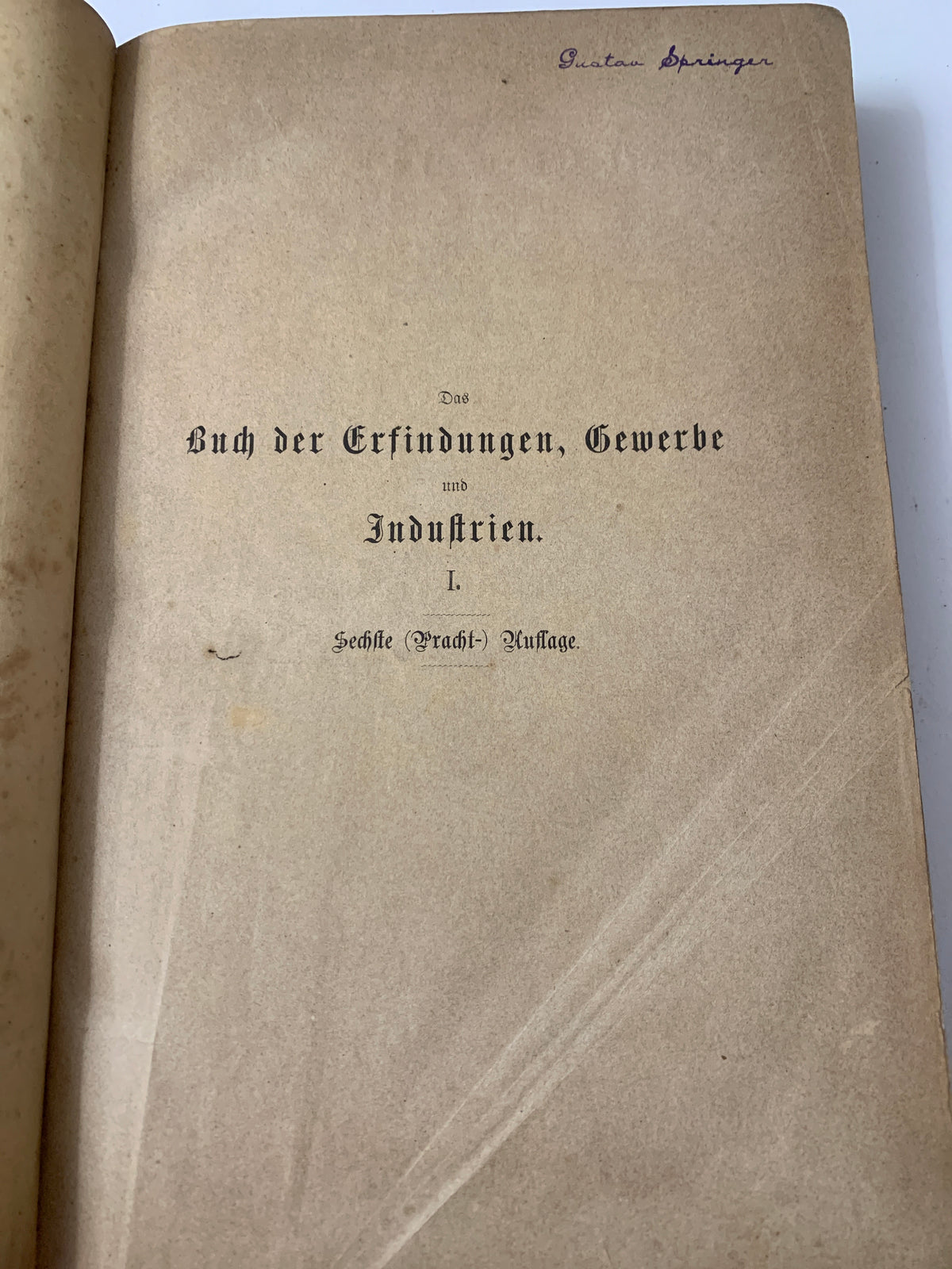 Libro Antico 1872 - Das Buch der Erfindungen Vol. 1 - Otto Spamer Illustrato Tedesco