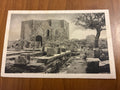 Isole Italiane Egeo Cartolina da Rodi a Napoli Affrancata 30 Centesimi Serie Pittorica Cavaliere di Rodi Acropoli del Fileremo